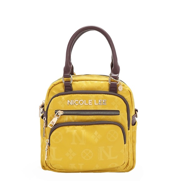 Nicole Lee Yellow and Brown Backpack